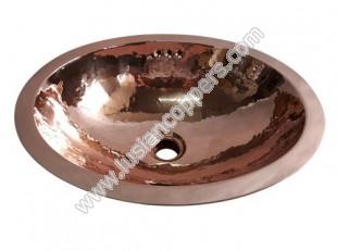 Lavatório de Cobre Redondo Martelado