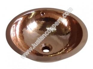Lavatório de Cobre Redondo Martelado
