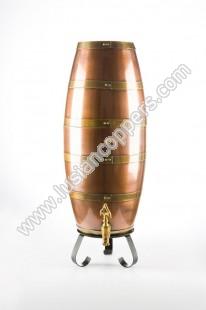 Barril de Cobre c/ suporte em ferro